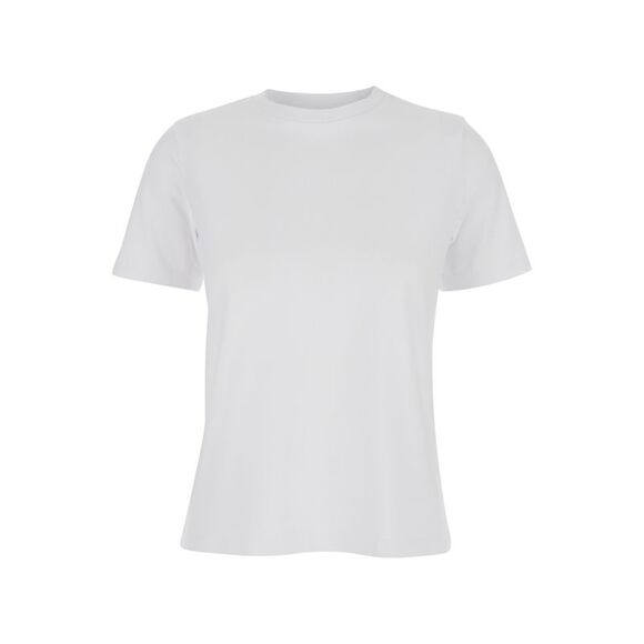 Grifoni White Crewneck T-Shirt In Cotton Woman